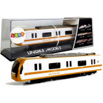 Vlak na naťahovanie, so zvukom a svetlami - žltý